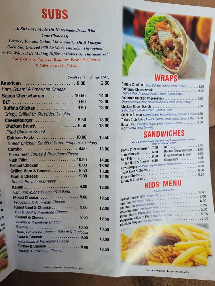 Patriot Pizza & Subs, Inc. Menu image 3